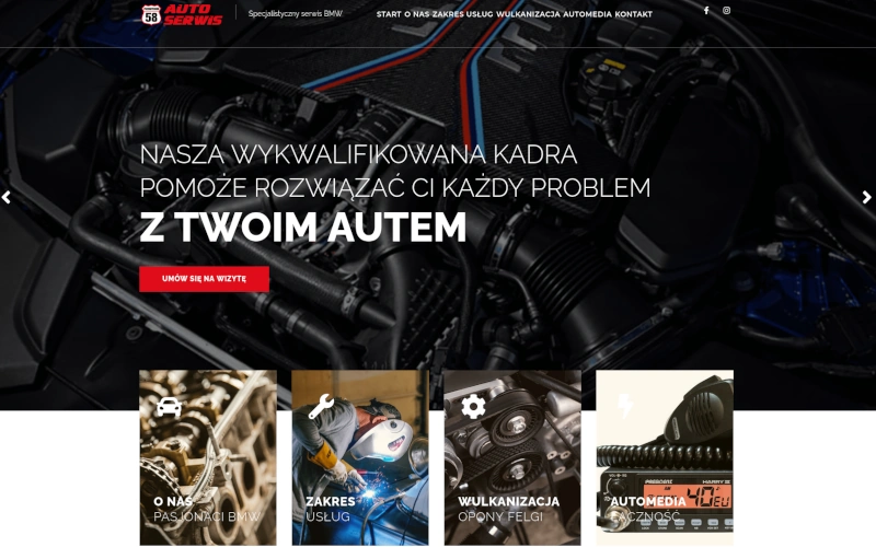Auto 58 — corporate website for BMW service workshop